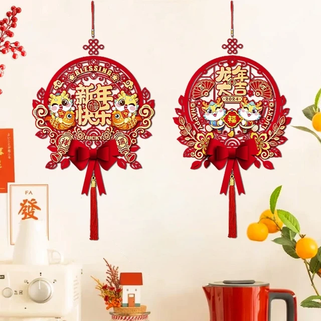 Chinese New Year Decorations 2024 Luck Tassel Pendants Chinese Knot Spring  Festival Hanging Ornament Blessing New Year Decor - AliExpress